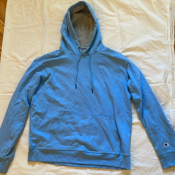 Champion Sweaters Light Blue Hoodie Poshmark